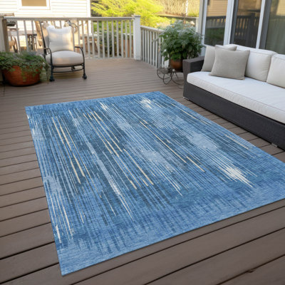 Malek Indoor/Outdoor Area Rug with Non-Slip Backing