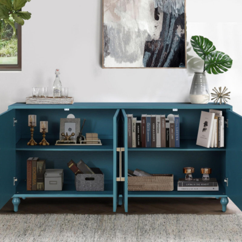 Grande armoire de rangement avec poignée en métal