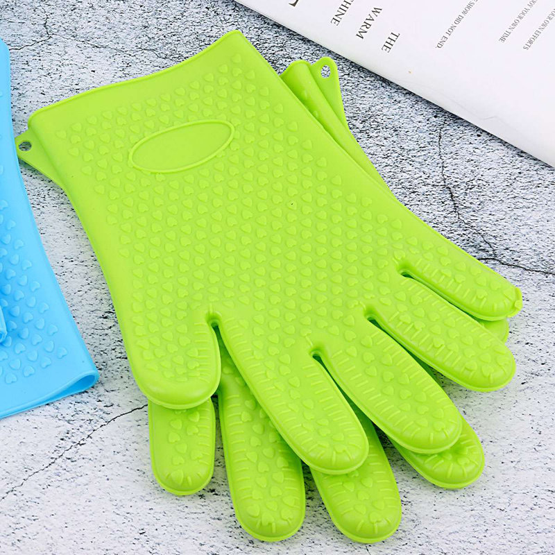 Gustave Silicone Oven Glove Set, Green