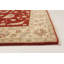 Tapis en laine rouge foncé/ivoire 5 pi x 6 pi à la main one-of-kind-noué la 2010 chobi Hirano