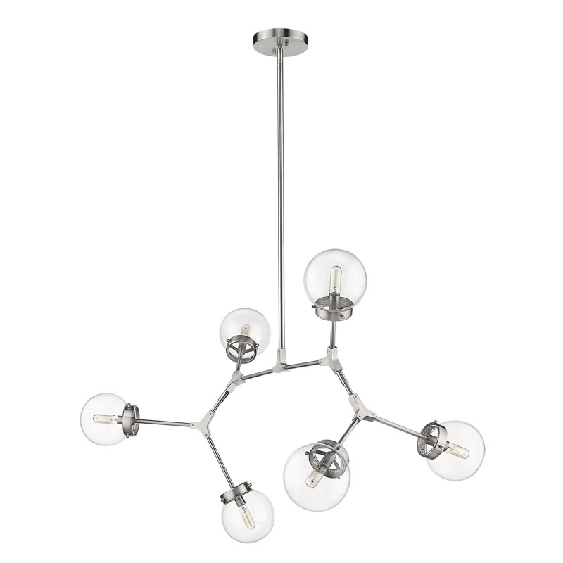 Lustree linéaire 6 lumières spoutnik modern Carbaugh