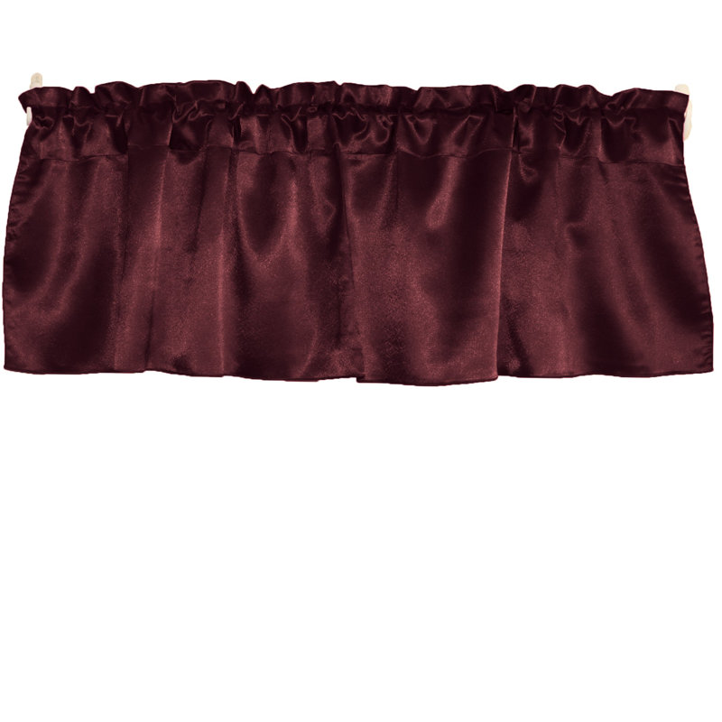 Danijah Tailored Window Valance, Burgundy, 58" W x 16" L