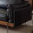 Black Genuine Leather Modular Sofa cushion couch