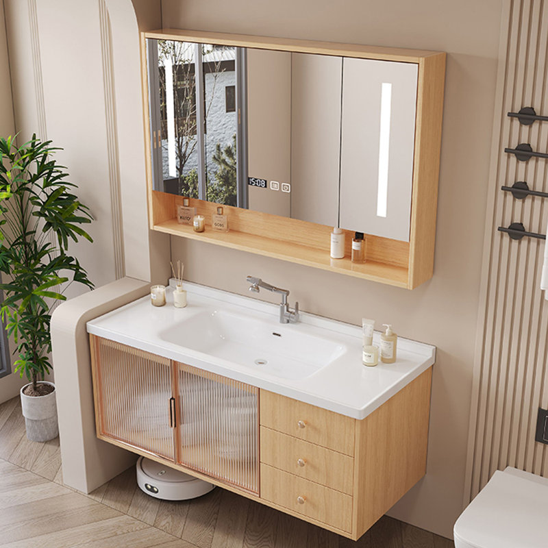 Modern log style Vanitie bathroom cabinet