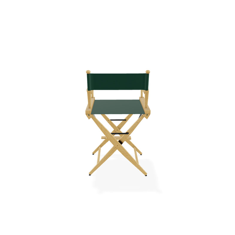Folding Reclining Director Chair, Varnish, Forest Green