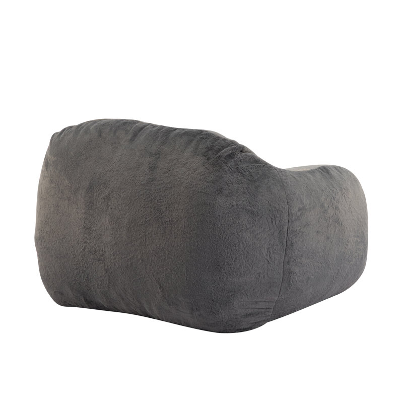 Fauteuil à billes en fausse fourrure avec accoudoirs Gurnsey
