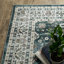Tapis bleu sarcelle / ivoire Jadalynn-985047876