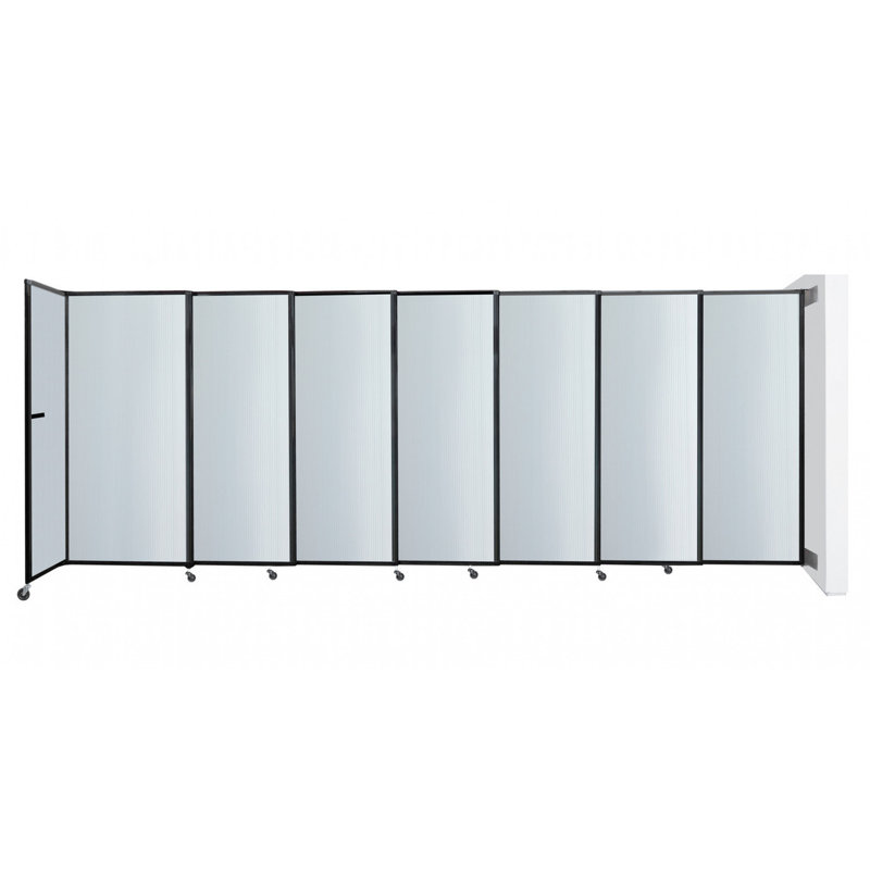 Cloison coulissante 5 pi, H 60 po x l 86 po x P 33 po, Noir