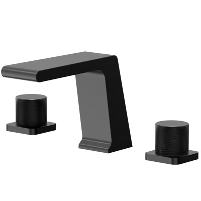 Widespread Bathroom Faucet 3 Hole, 2-handle Bathroom Sink Faucet with Drain Assembly