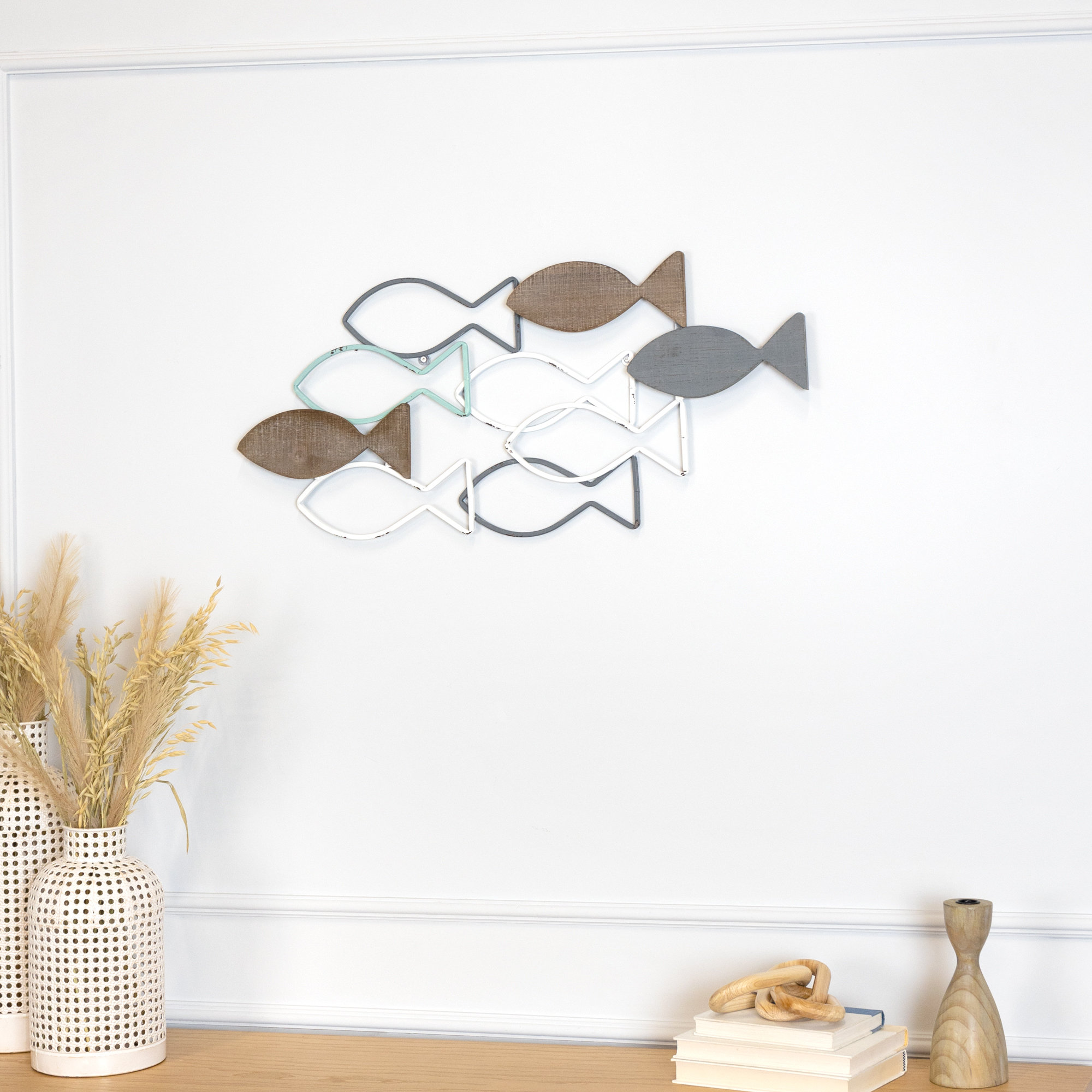 Coastal Fish Wall Decor on Metal