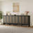 Consiglia Boho Rattan Storage Shoe Cabinet With Adjustable Shelves-507419025-509258368