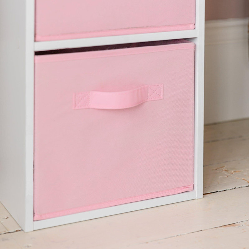 Northville 80cm H x 30cm W Cube Bookcase, Pink, (3 Shelves) 80cm H x 30cm W x 23.5cm D