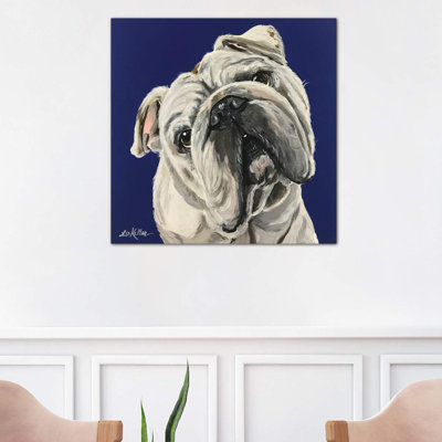 English Bulldog 1 Piece Wrapped Canvas Painting