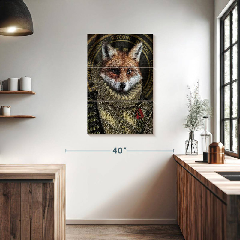 Ketti Funny Bitcoin Fox, 38" H x 24" W