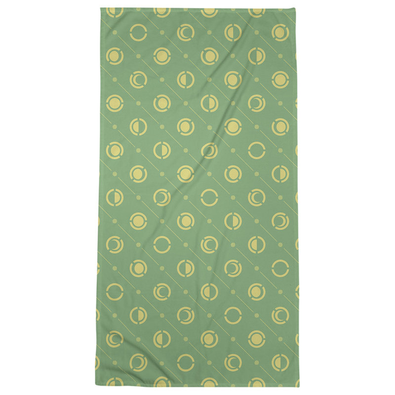 Skeffingt Bath Towel, Dark Green/Yellow