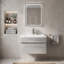 Ensemble de meuble-lavabo mural simple 24 po avec plateau en marbre Arlie-639997300