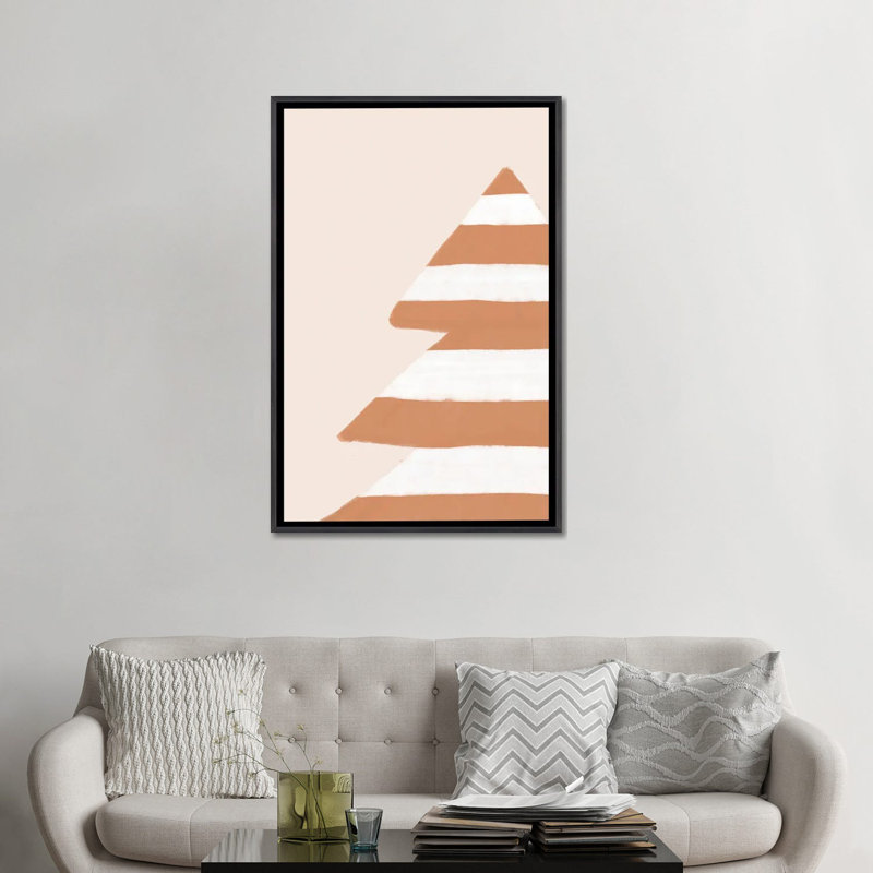 "Stripey Xmas Tree" par Orara studio, reproduction d’art, Pas de tapis, H 48 po x l 32 po x P 1,5 po