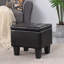 Grand ensemble de repose-pieds avec rangement, repose-pieds combiné 3 en 1, repose-pieds en lin-615660087