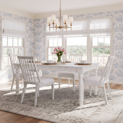 Pearce Extendable Dining Set with Dowelback Chairs