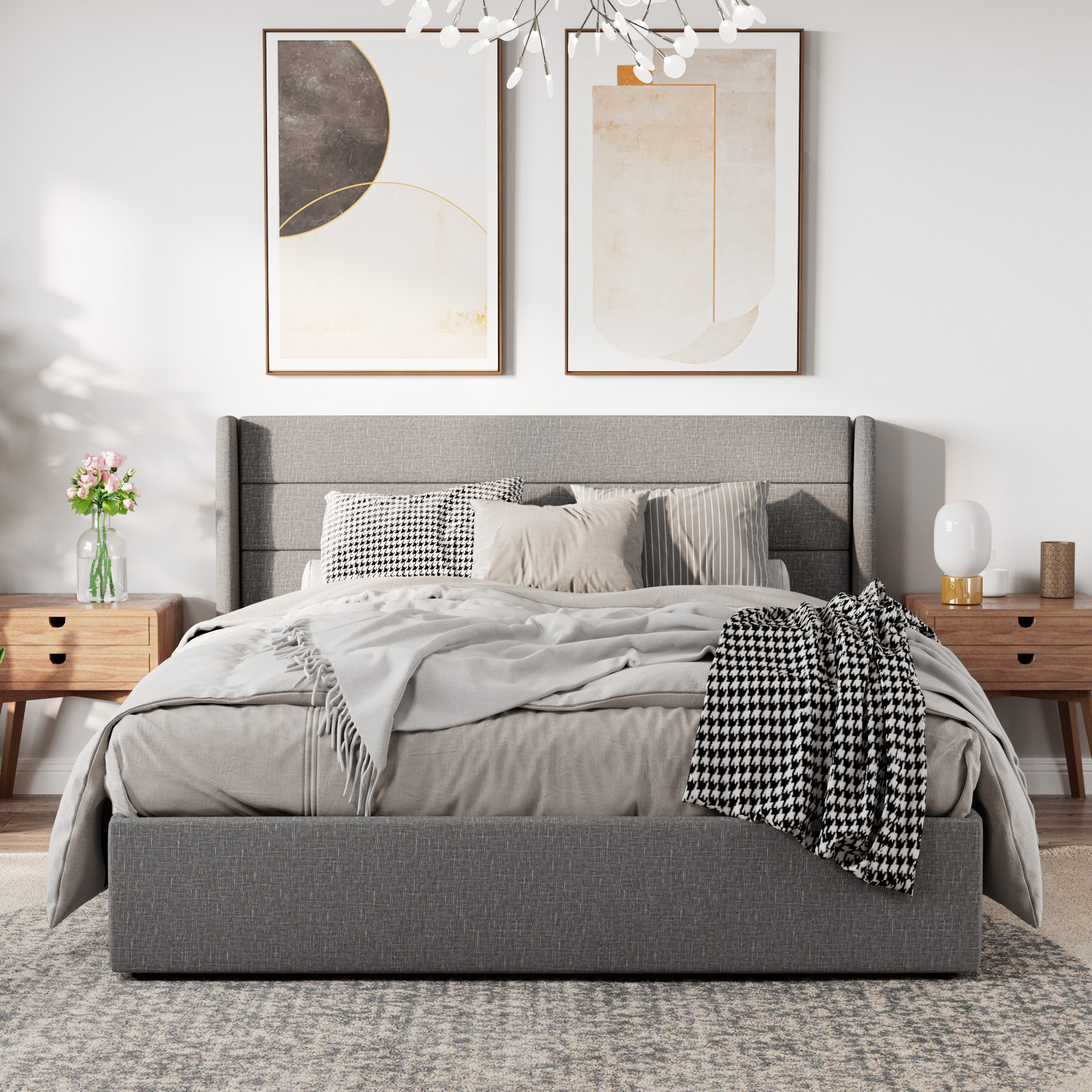 Latitude Run® Braya Hydraulic Lift Up Storage Upholstered Platform Bed & Reviews | Wayfair