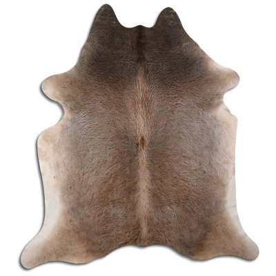 Cowhide Rug Tan Grey