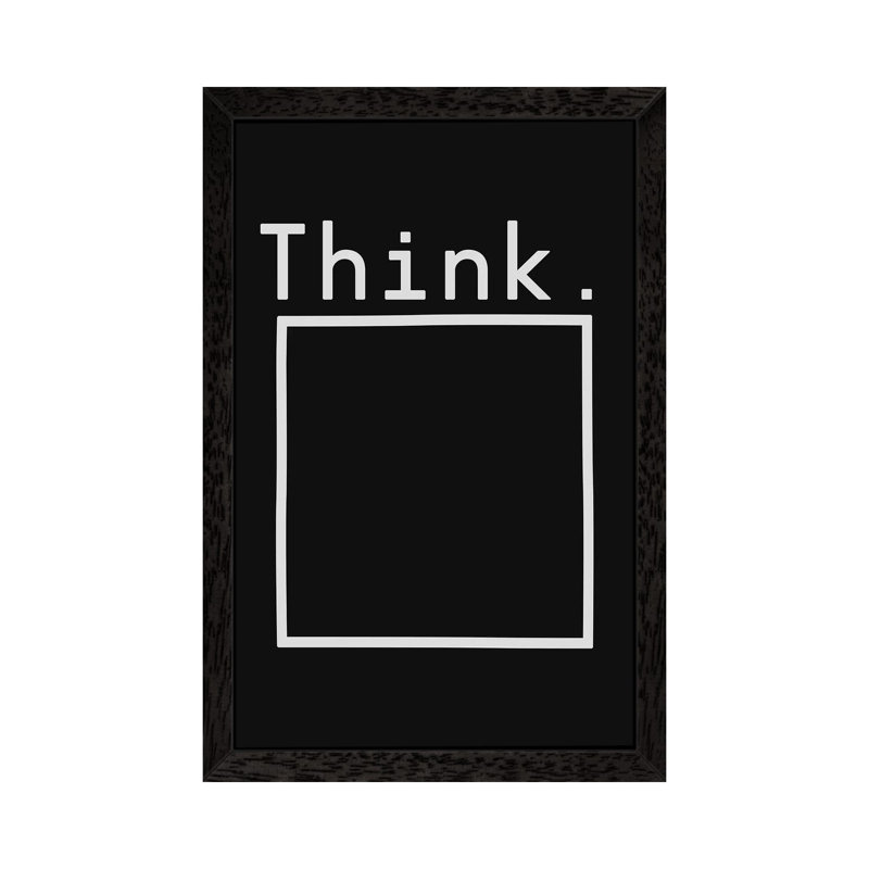 Outside The Box - Print on Canvas, 101.6 cm H x 66.04 cm W, Black Floater Framed