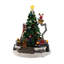Accessoire de village de Noël animé - Père Noël décorant un arbre sur une grue