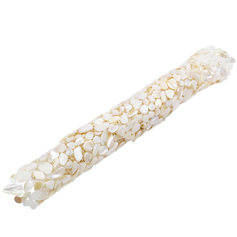Oyster 12x12 Pebbles Polished Pearl Mosaic Tile