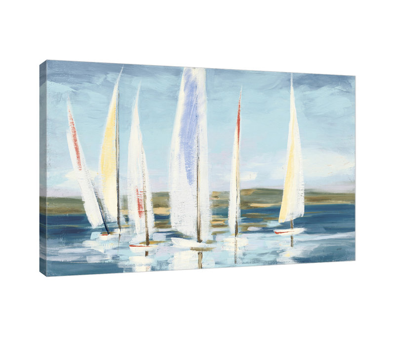 «Horizon Blue», toile tendue par Julia Purinton, H 32 po x l 48 po x P 1,5 po