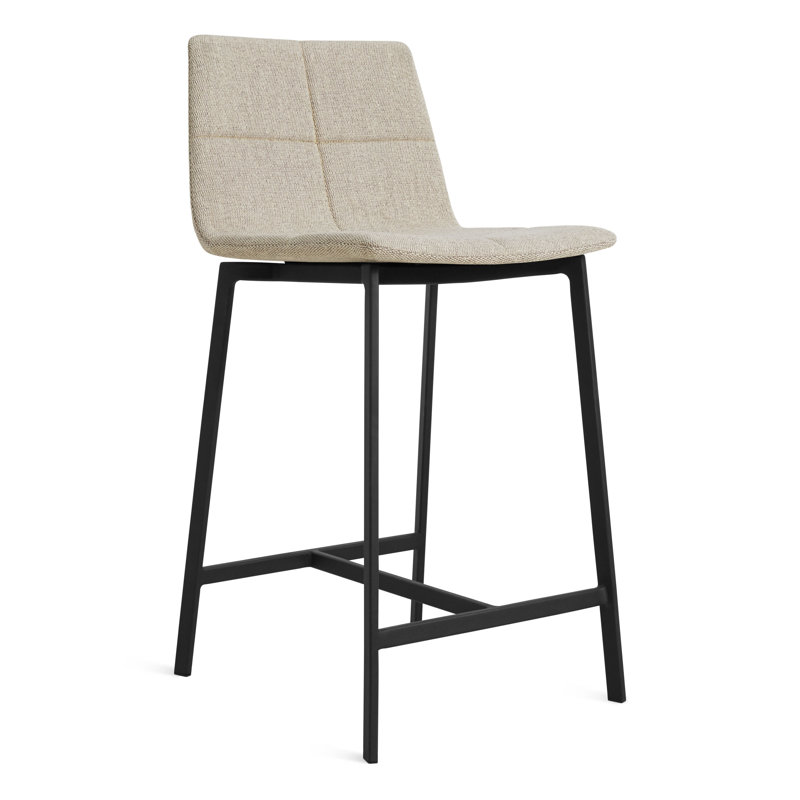 Tabouret entre nous, Natté texturé Tait Stone, Noir, Tabouret de comptoir (assise de 26 po de hauteur)