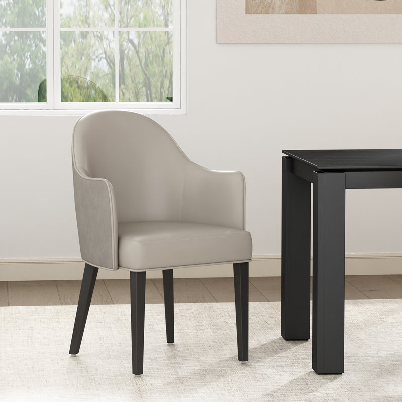 Fauteuil de salle à manger Hillman, Gris clair