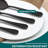 20 Pcs Flatware Cutlery Set, Dishwasher Safe