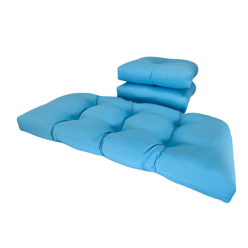 Ensemble de coussins d'extérieur de trois articles, Blue
