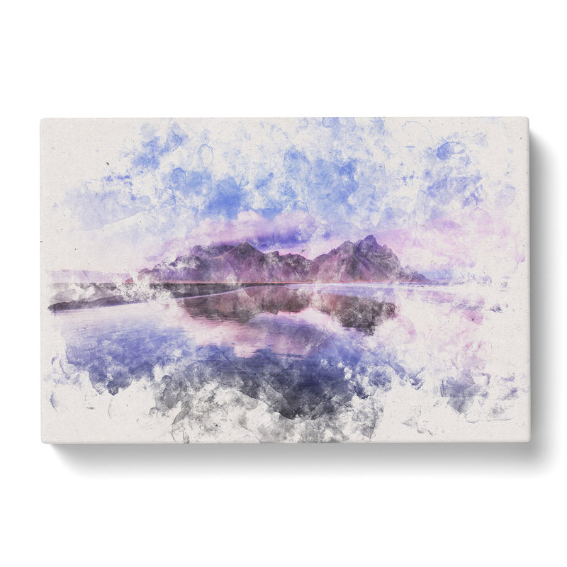 Vestrahorn Mountain In Iceland - Wrapped Canvas Print, 35cm H x 50cm W x 3cm D