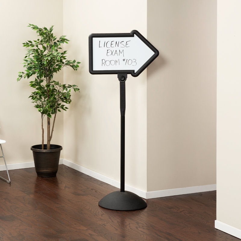 Write Way® Freestanding Dry Erase Magnetic Plastic Double-Sided Arrow Sign