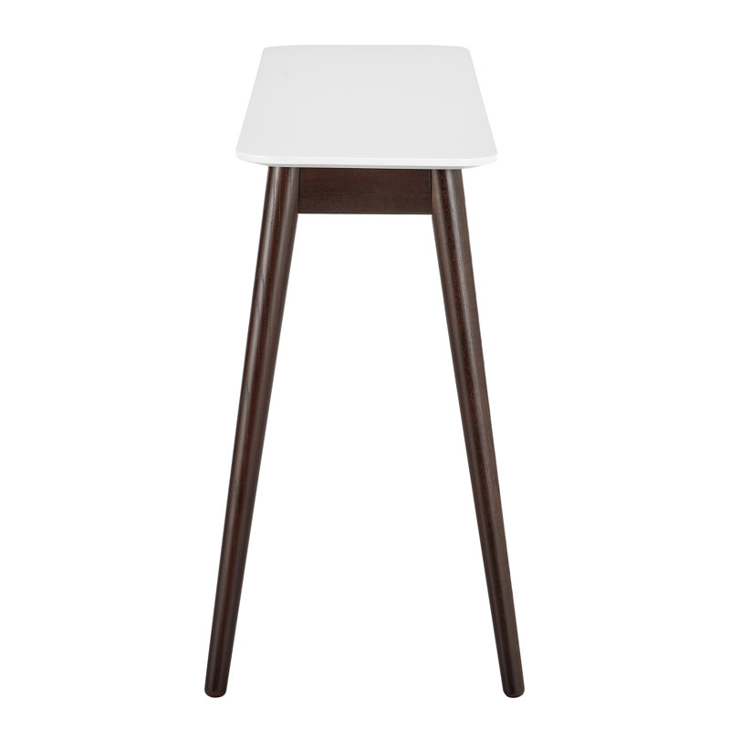 Vienna 47'' White and Brown Ash Wood Console Table