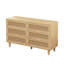 Armoire de rangement polyvalente en rotin pour la chambre à coucher et le salon, améliorant l'organisation