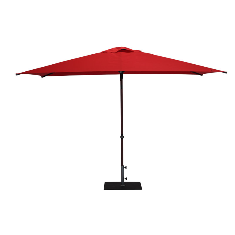 Aolaith 300cm X 200cm Rectangular Market Parasol, Red