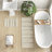 Woven Texture Stripe Bath Rug Natural 22X58"