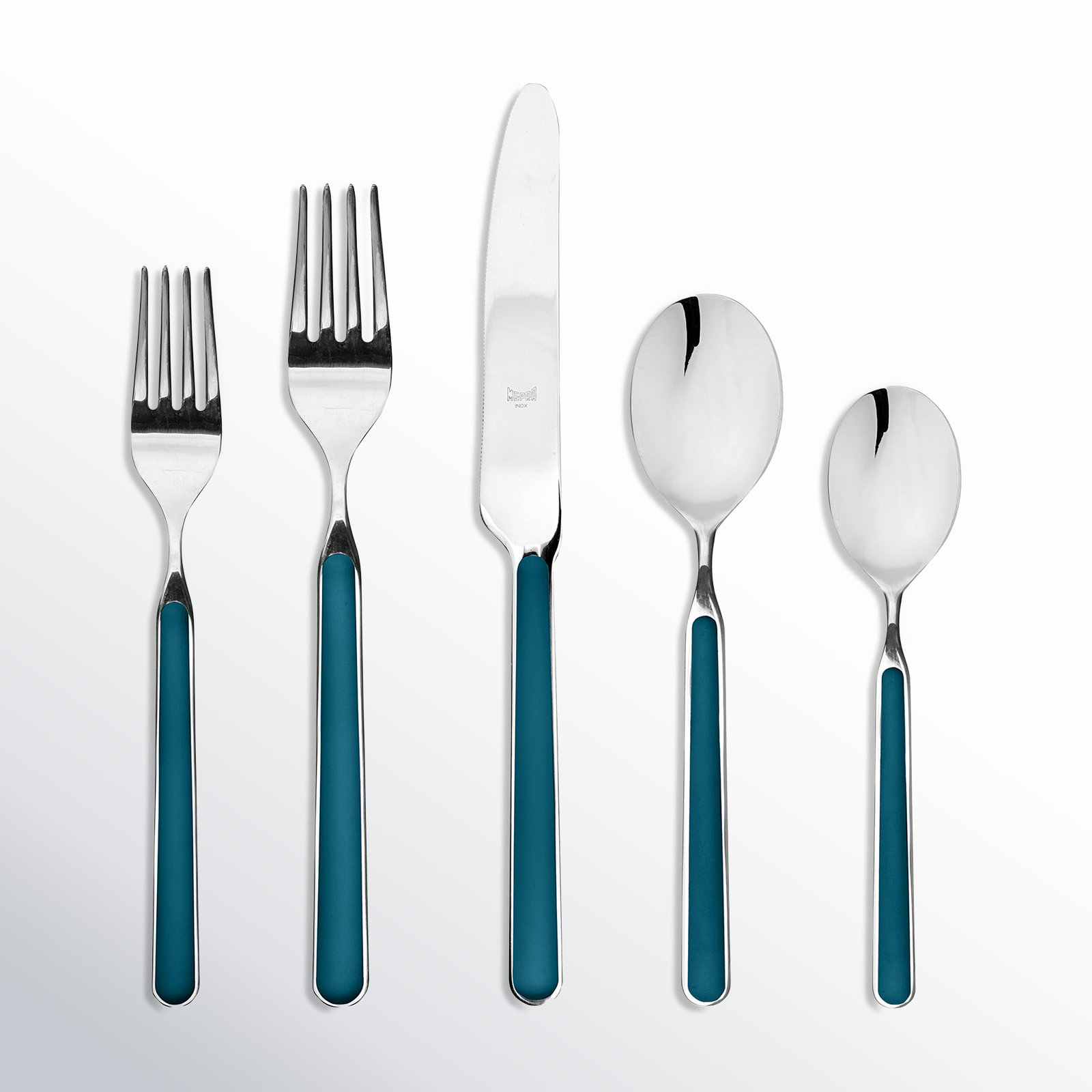 Fantasia Stainless Steel Flatware Set of 20 - Service for 4, Blue