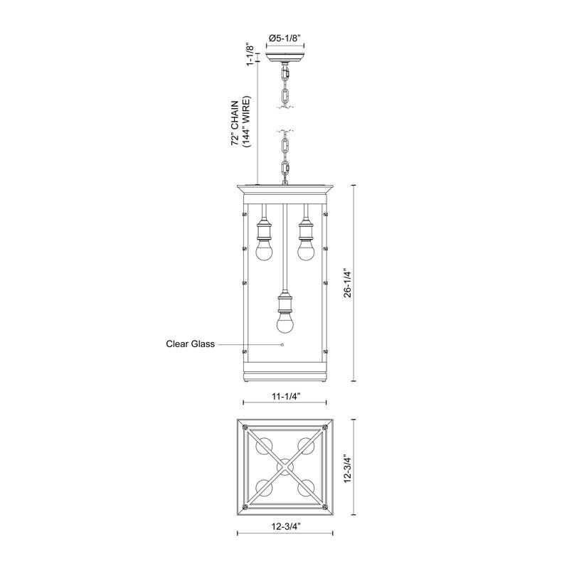 Douglas 5 - Light Chandelier, Urban Bronze