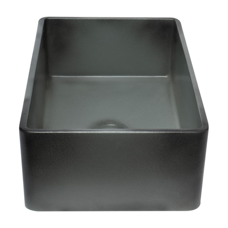 33'' Gray Matte Fireclay Farmhouse Kitchen Sink
