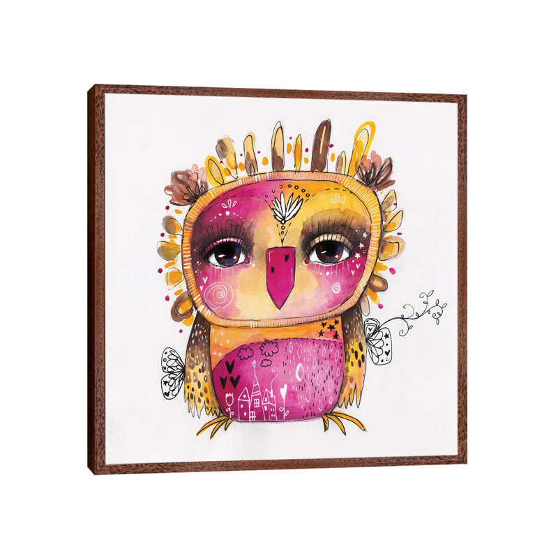Qb Rosie by Tamara Laporte - Print on Canvas, Classic Brown Wood Framed, 45.72 cm H x 45.72 cm W