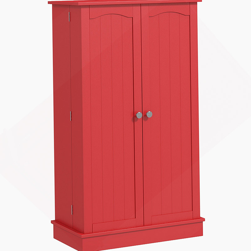Garde-manger autoportant avec 12 tablettes de porte, portes doubles et tablettes réglables pour un rangement supplémentaire