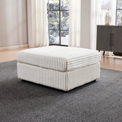 Upholstered Corduroy Ottoman Module For Modular Sofa Sectional Couch by Mercer41