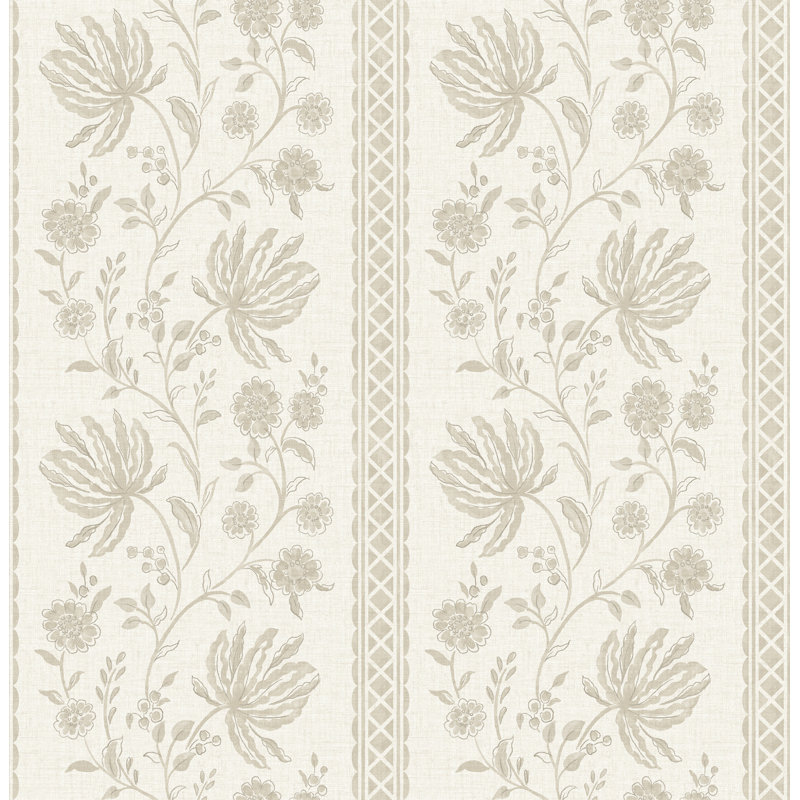 Papier peint à rayures Edgemoor Jacobean, Gris