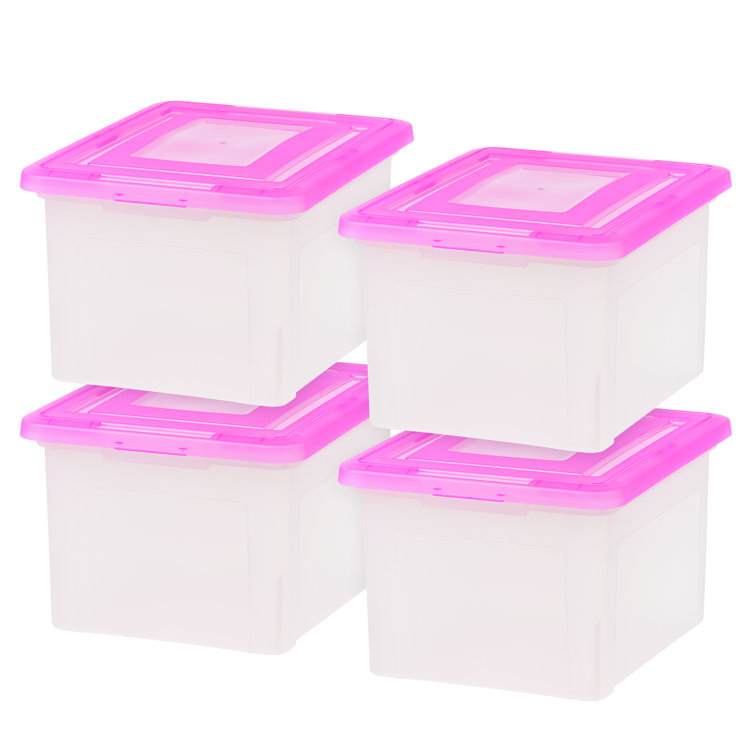 IRIS USA, Inc. Plastic File Organizer Box (Set of 4)