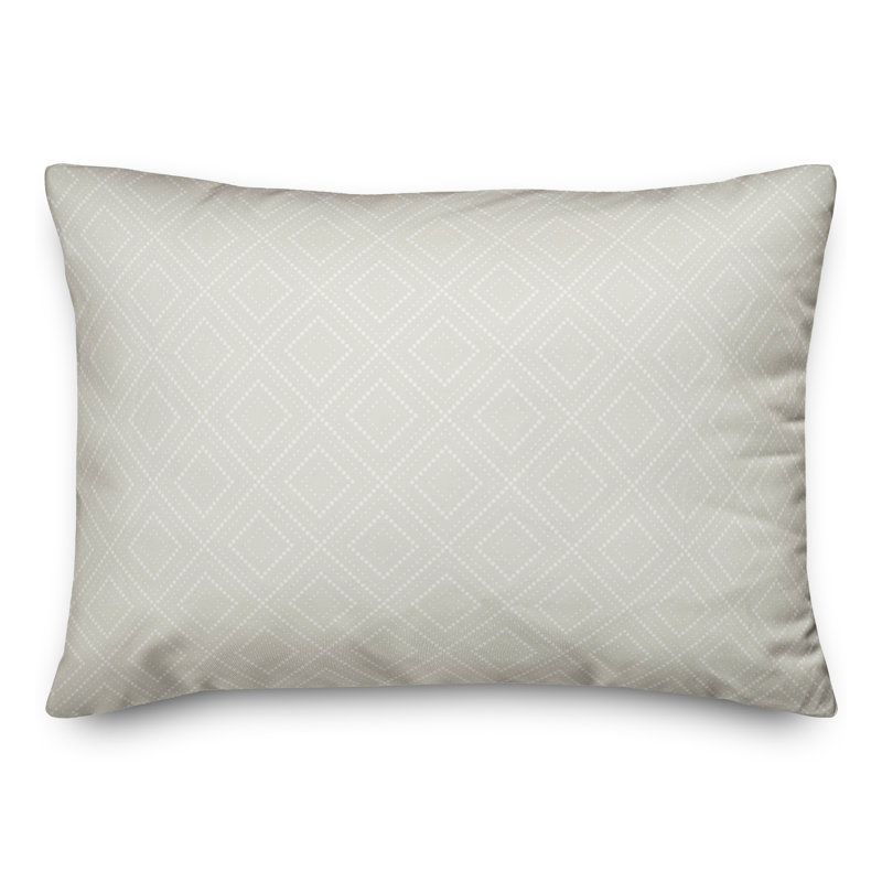 Housse de coussin rectangulaire d’extérieur Diamond dot, Blanc