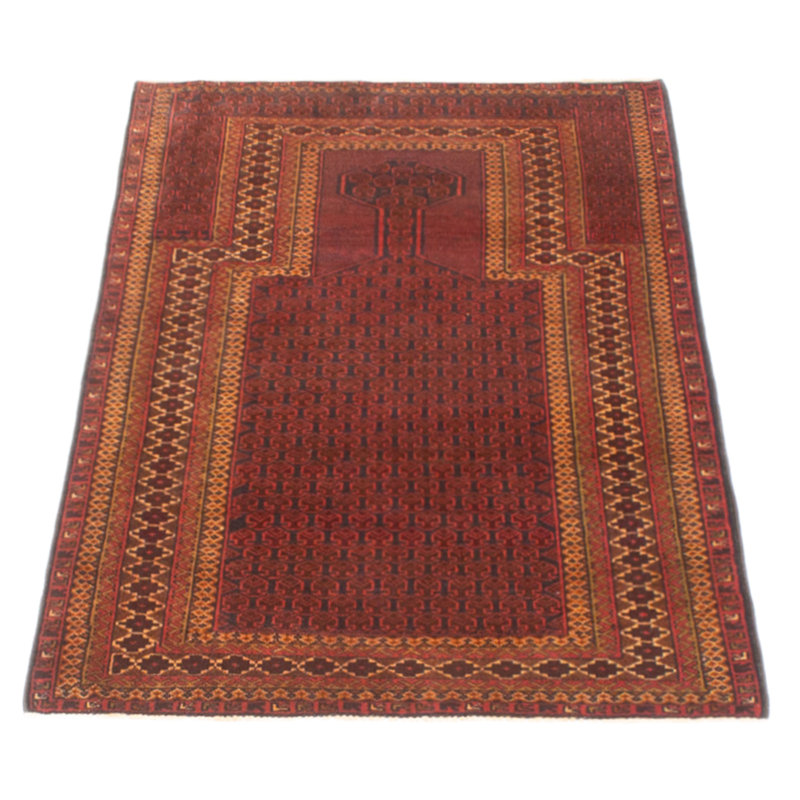 Tapis noir Teimani 2 pi 11 po x 4 pi 11 po