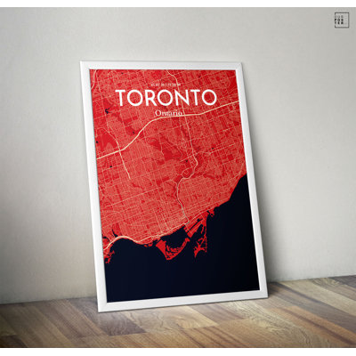 " Toronto City Map " Graphic Art Print